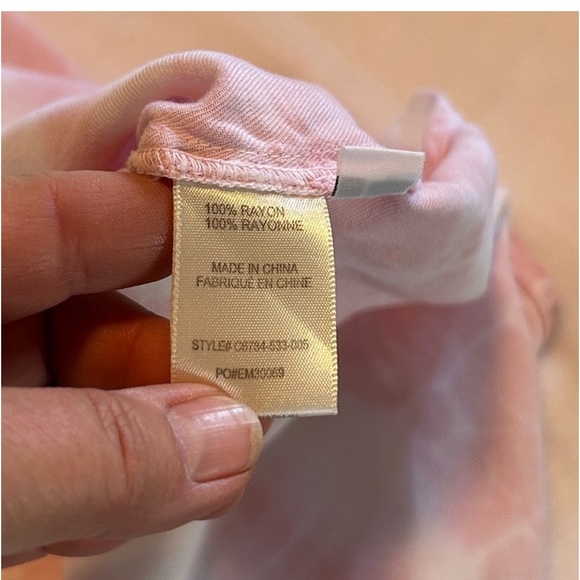 Cloth and Stone pink and white tie dye cover up/dress size L - Picture 7 of 7